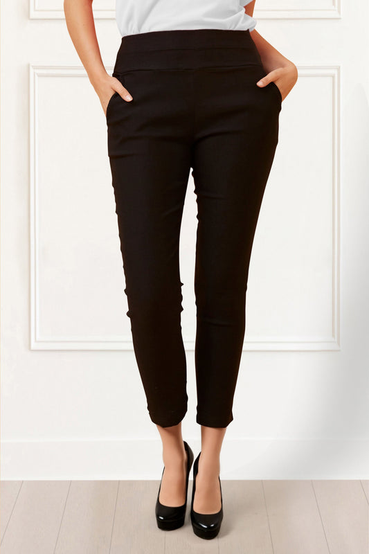 Sandy Pants Stretchy Sleek Slim Leg Black - Onze Montreal Black / XS Annick
