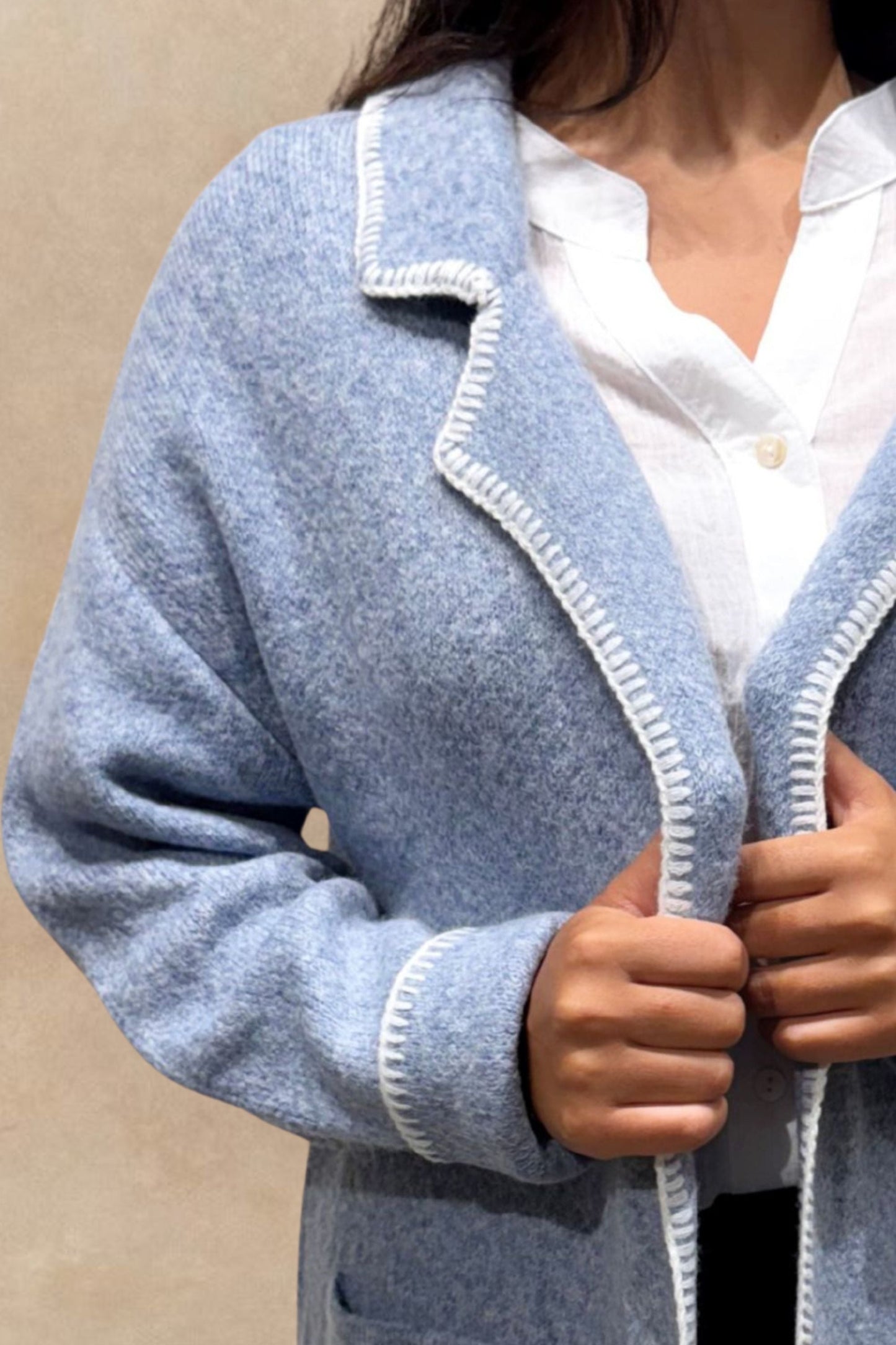 Solana Knit Cardigan Long Open-Front