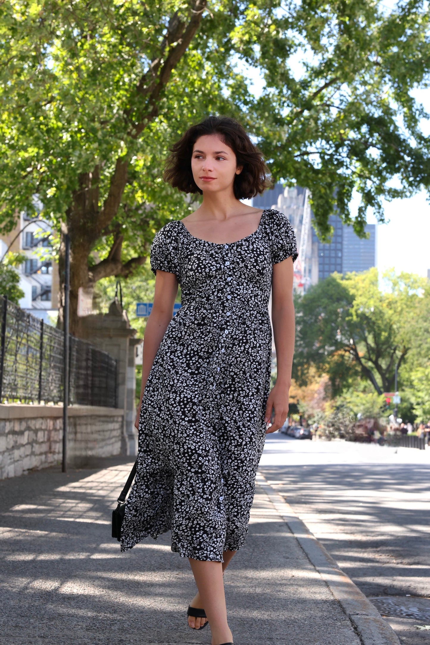 Sylvie Midi Dress On-Off Shoulders