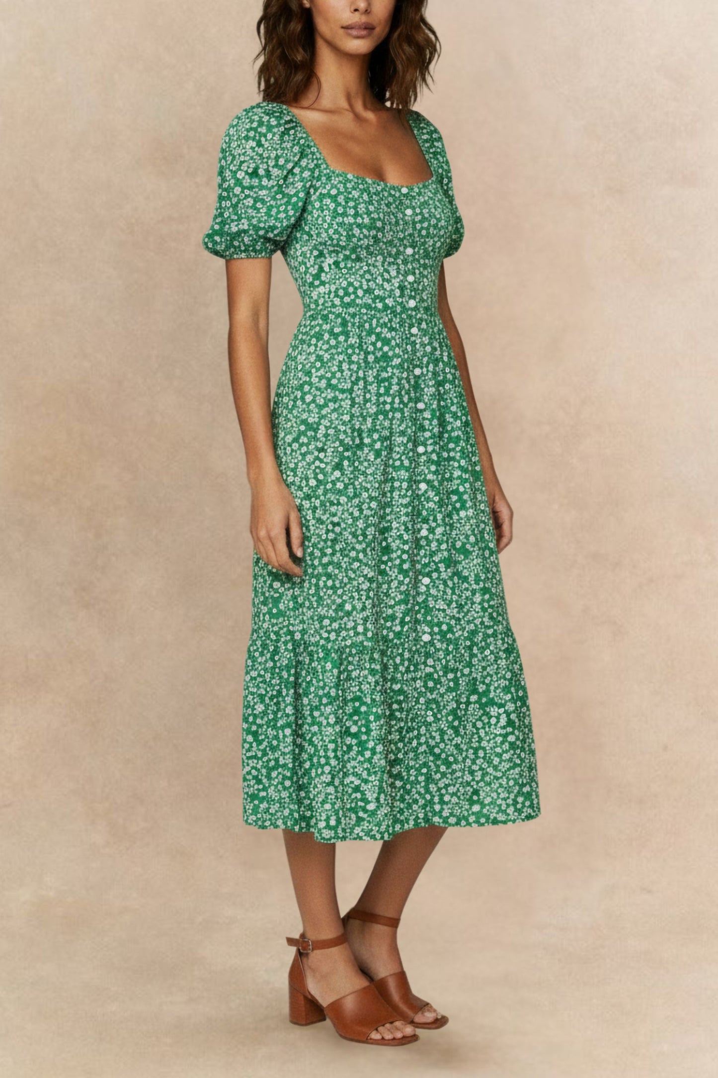 Sylvie Midi Dress On-Off Shoulders