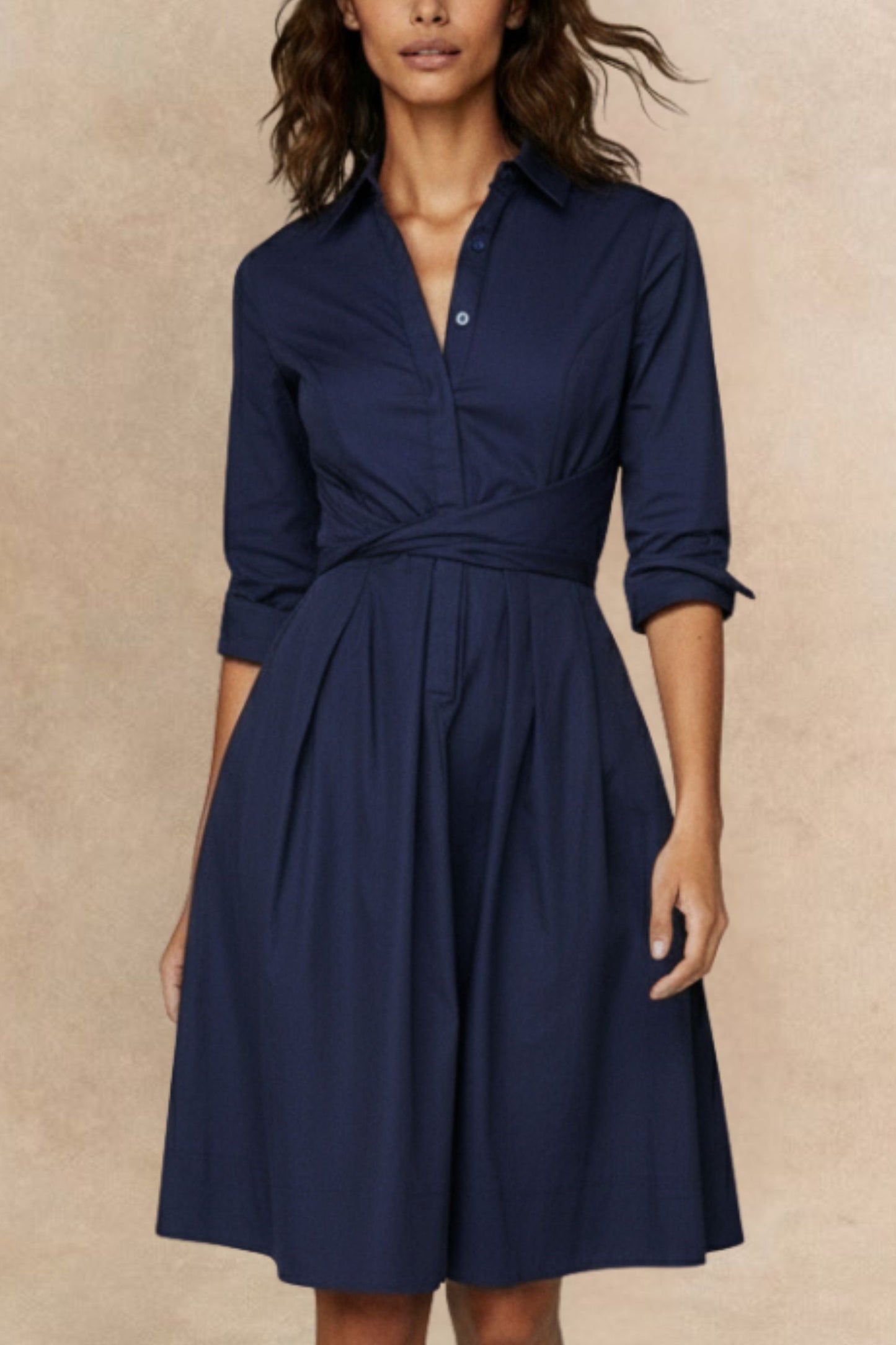 Tessa Solid Shirt Dress