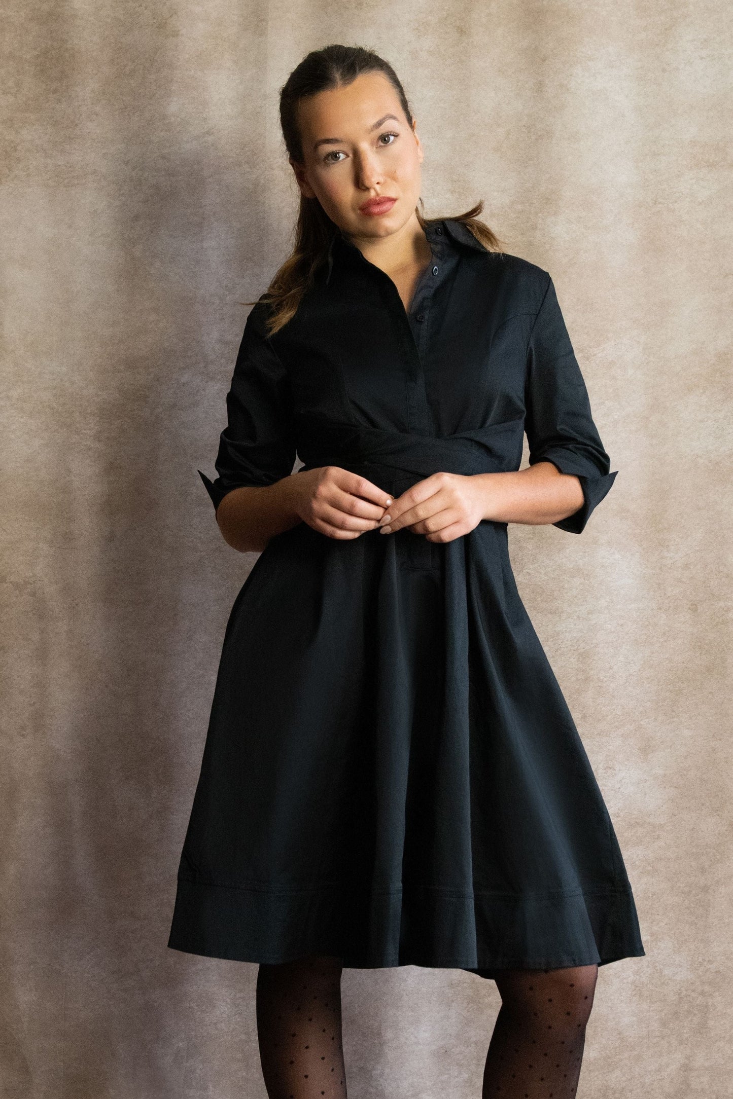 Tessa Solid Shirt Dress