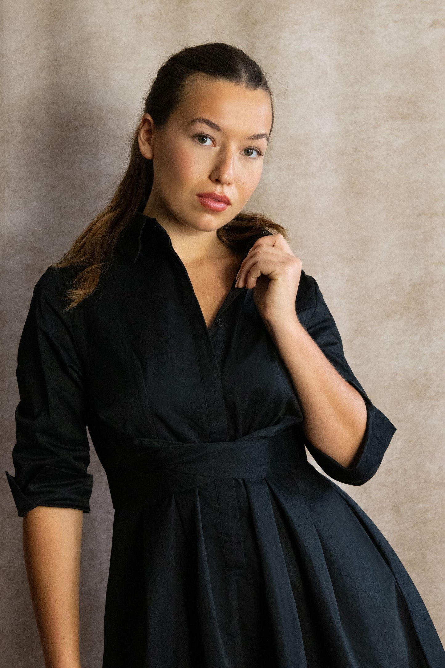Tessa Solid Shirt Dress