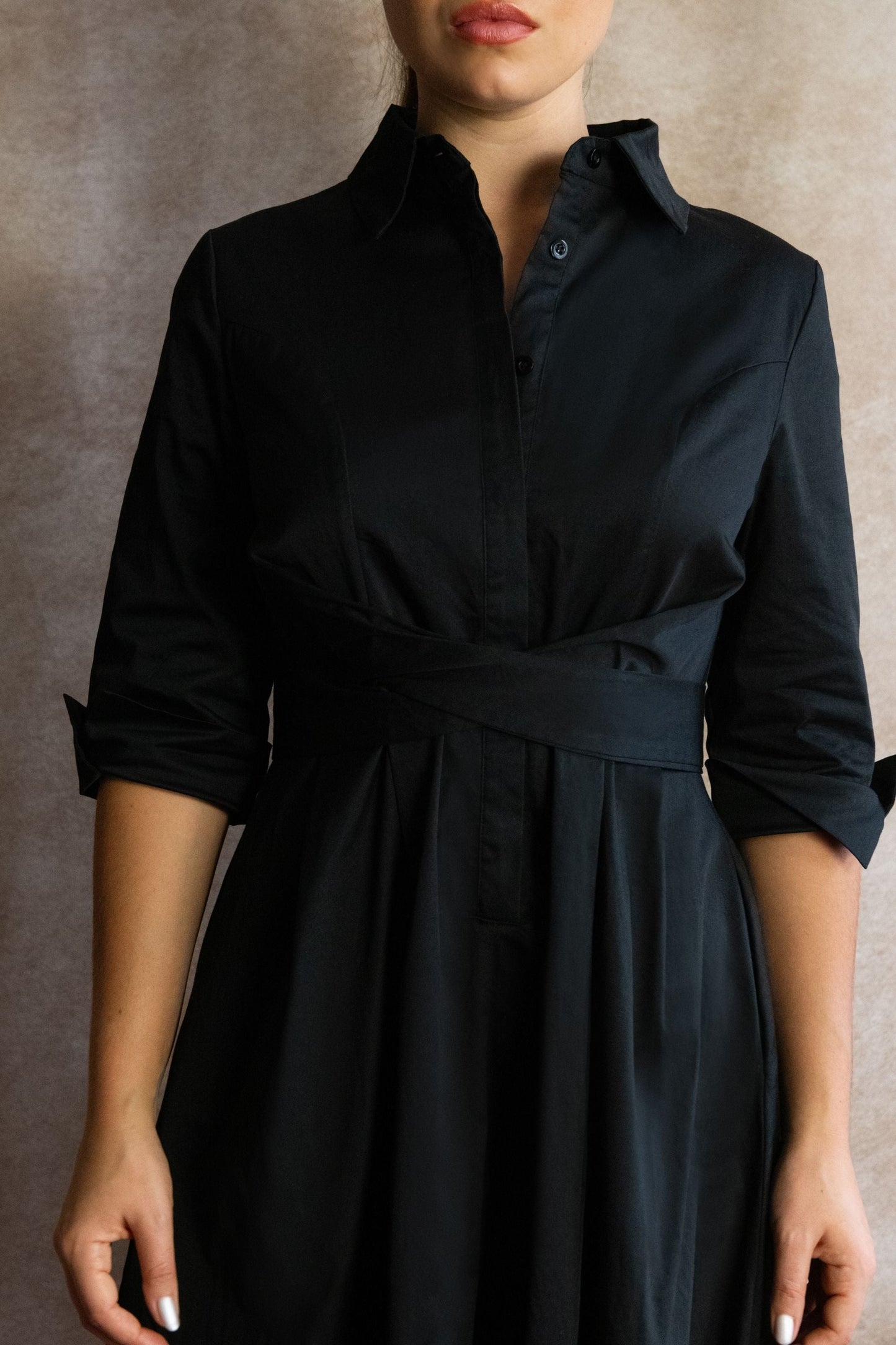 Tessa Solid Shirt Dress