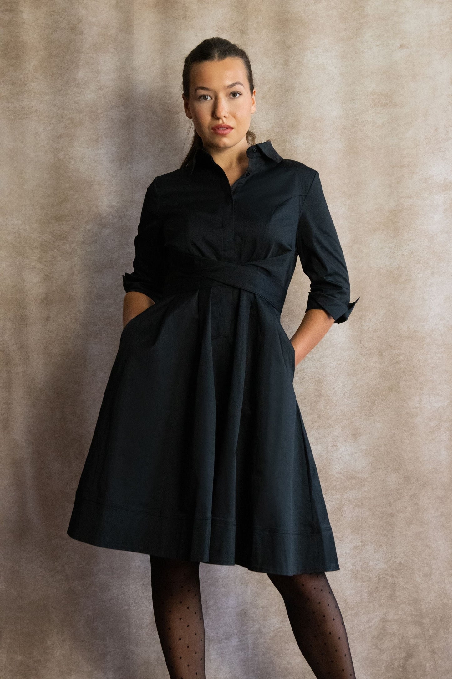 Tessa Solid Shirt Dress