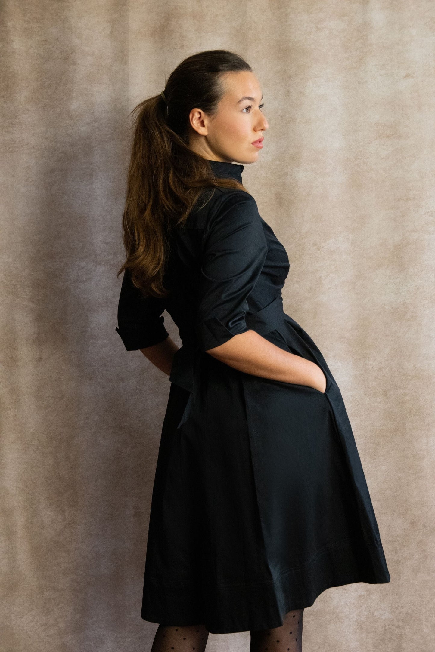 Tessa Solid Shirt Dress