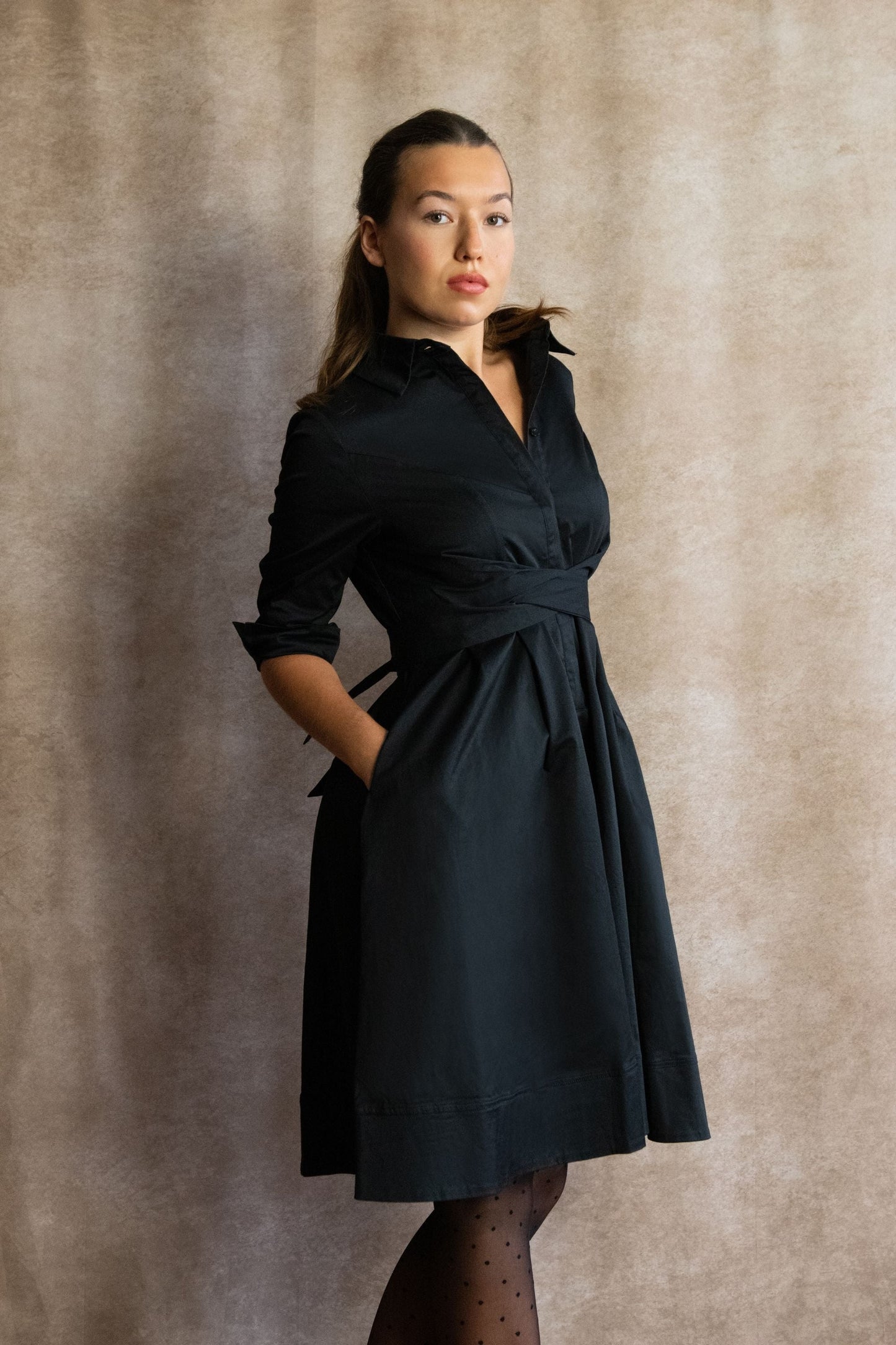 Tessa Solid Shirt Dress