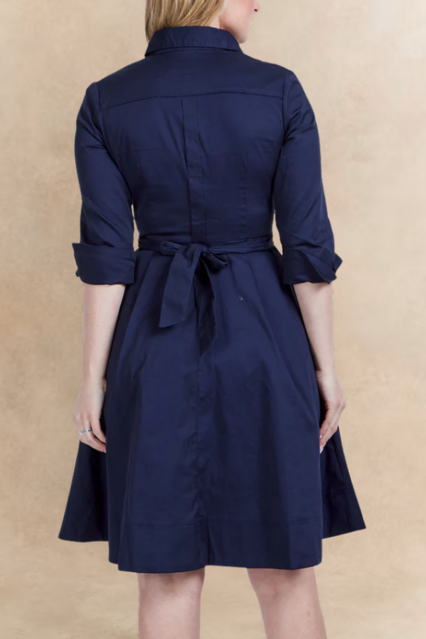 Tessa Elegant Shirt Dress 3/4 Sleeve Buttons