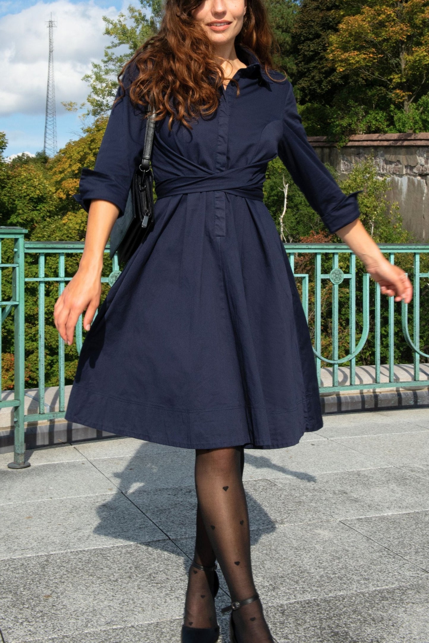 Tessa Solid Shirt Dress