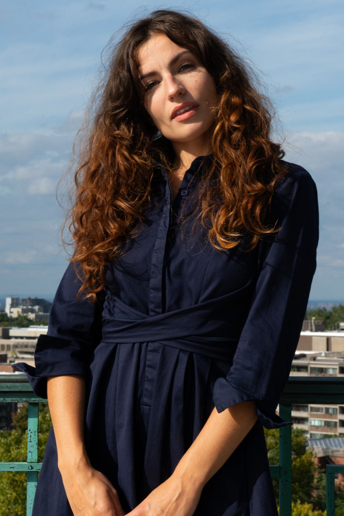 Tessa Solid Shirt Dress