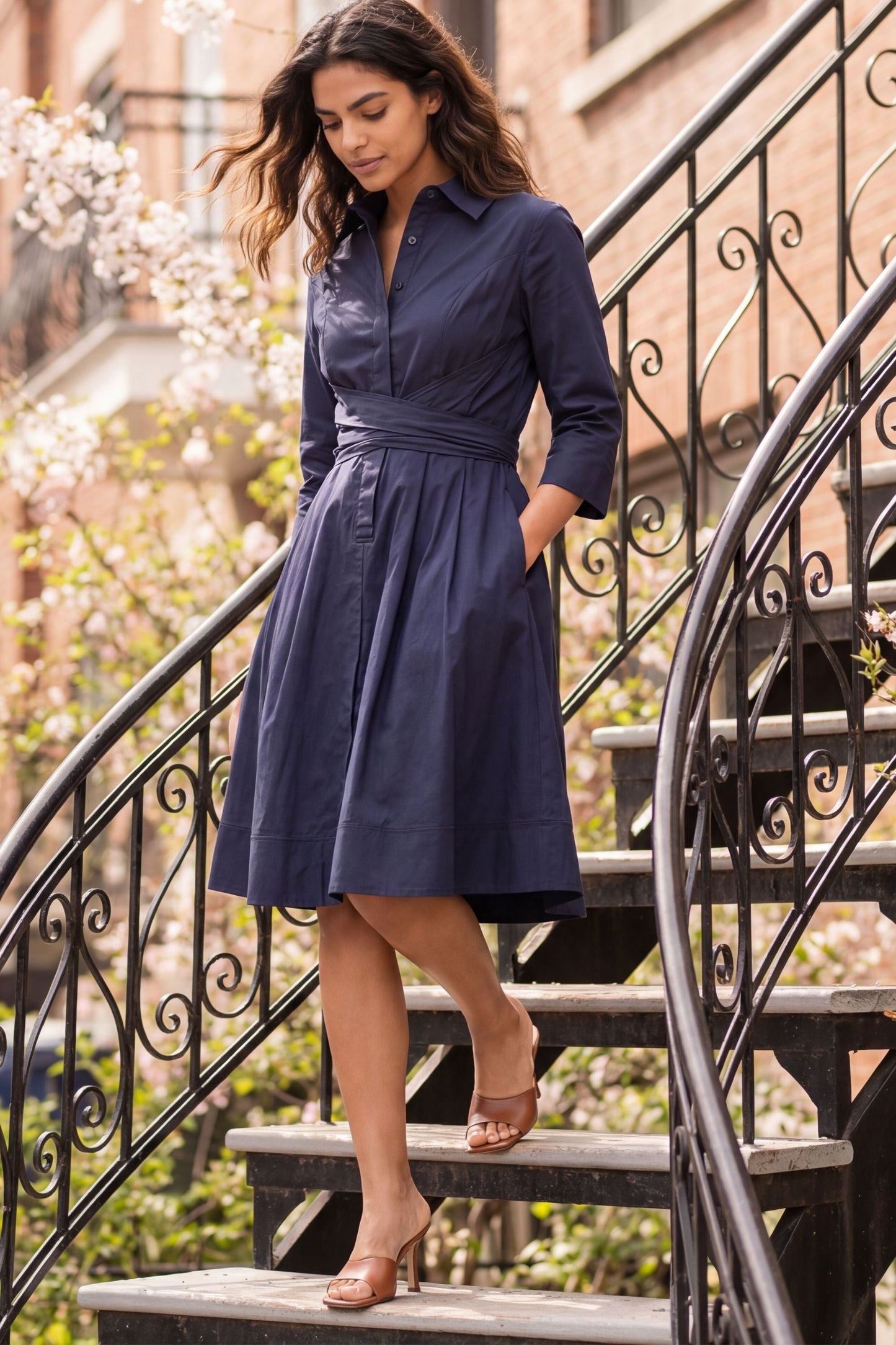 Tessa Solid Shirt Dress