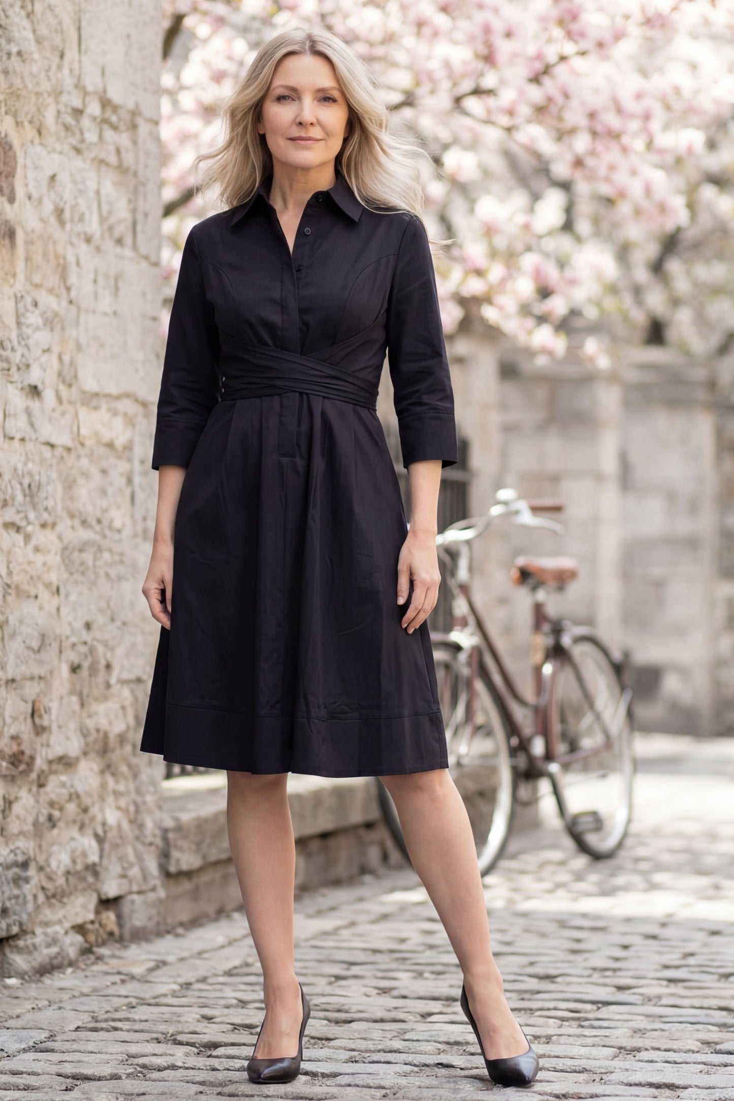 Tessa Solid Shirt Dress