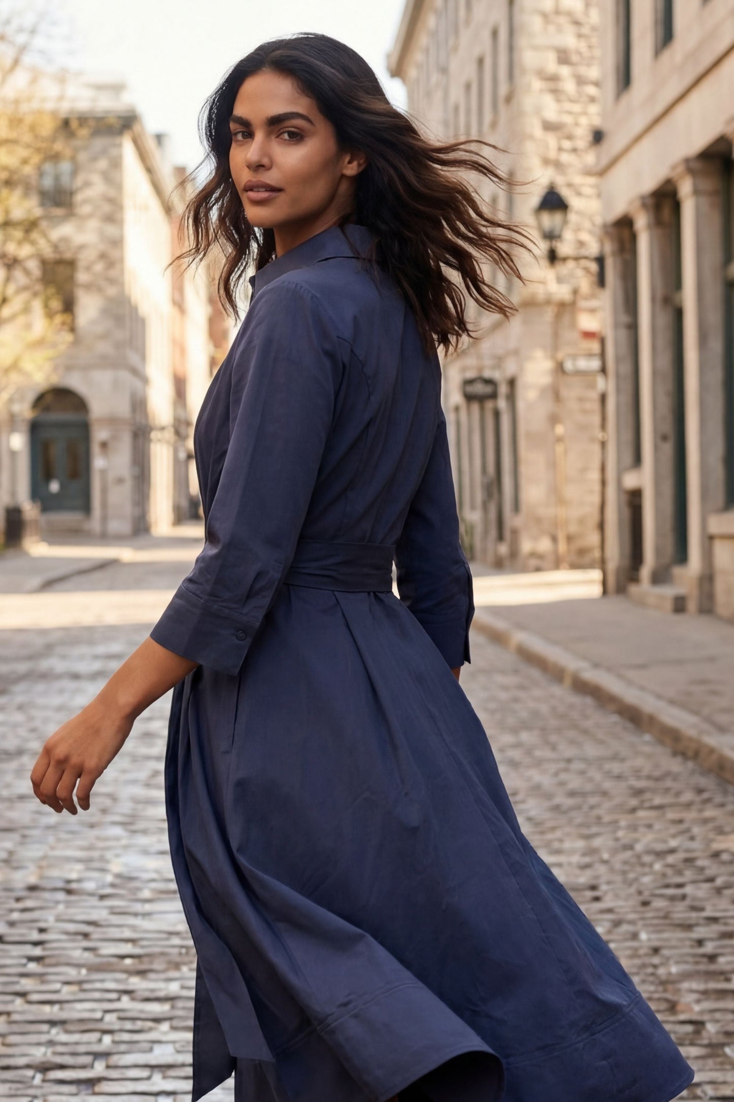 Tessa Solid Shirt Dress