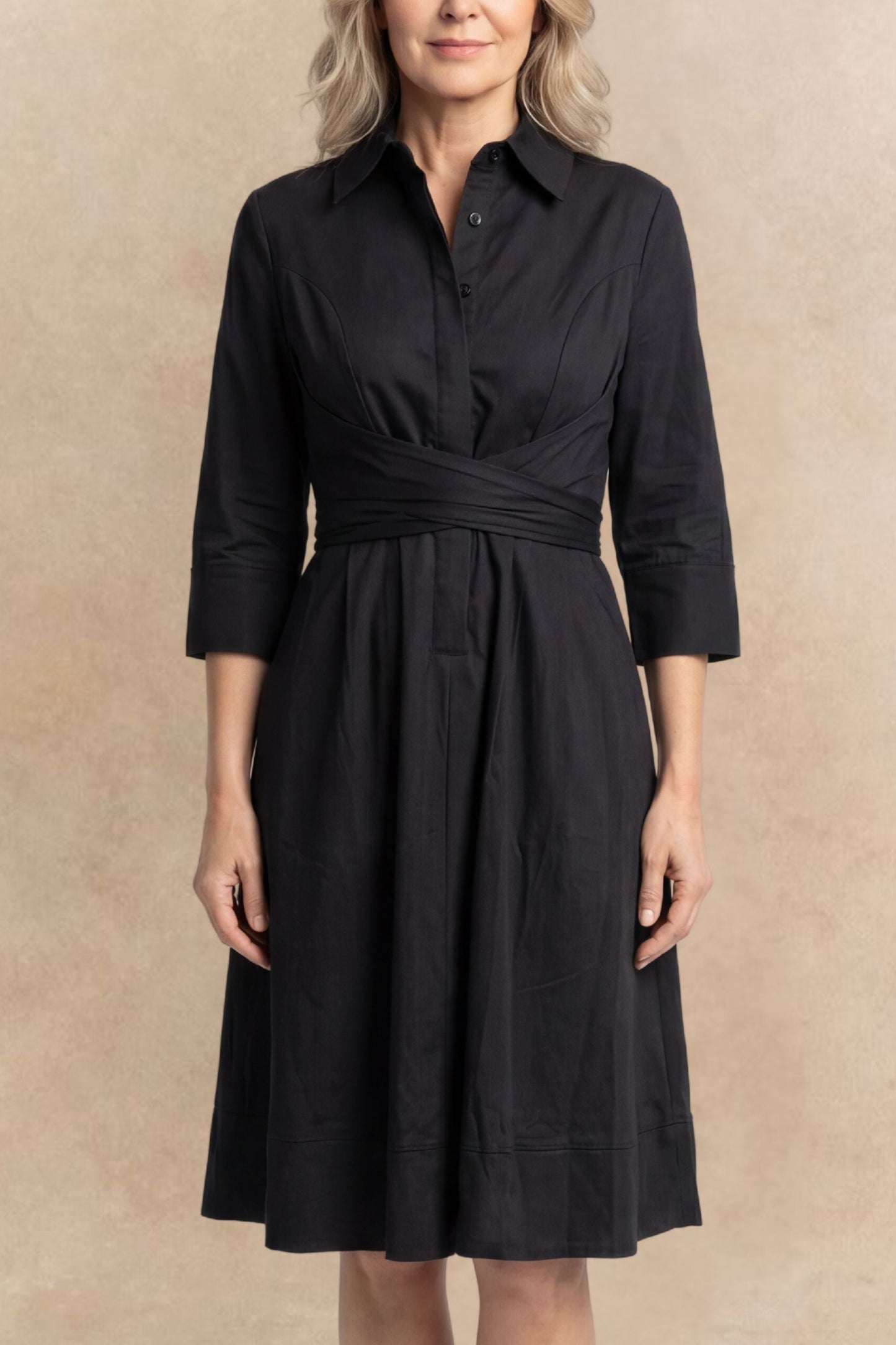 Tessa Solid Shirt Dress