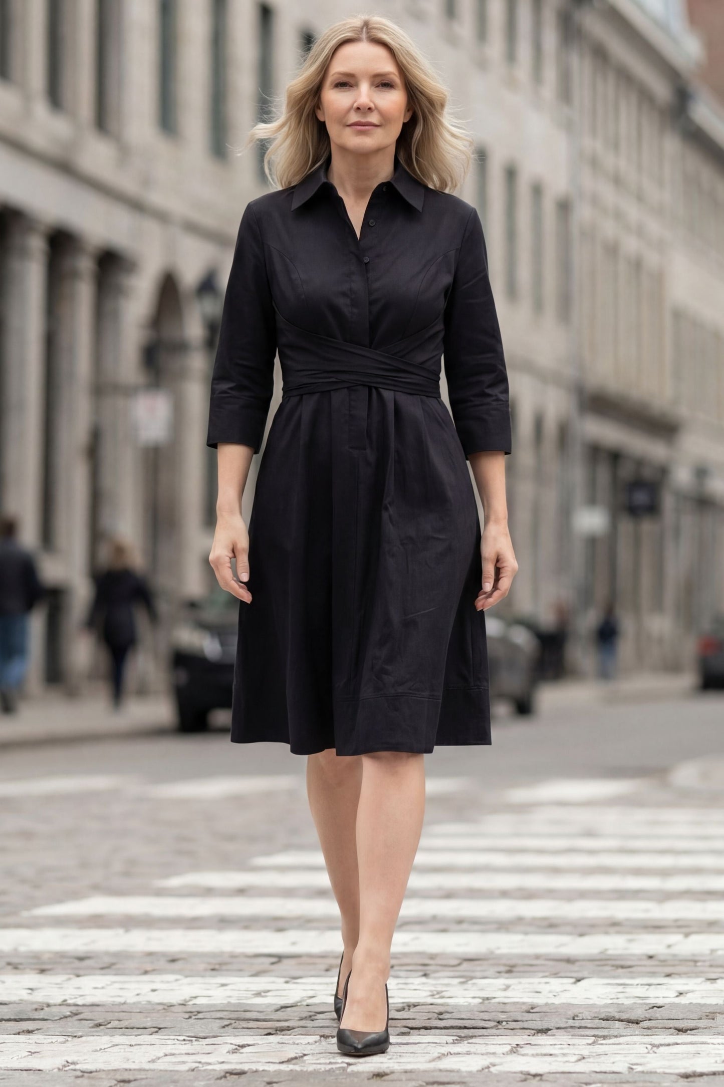 Tessa Solid Shirt Dress