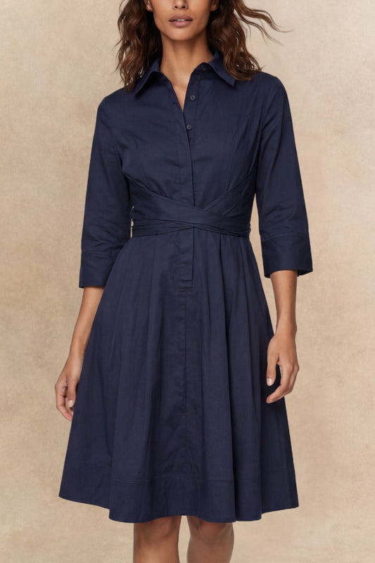 Tessa Solid Shirt Dress