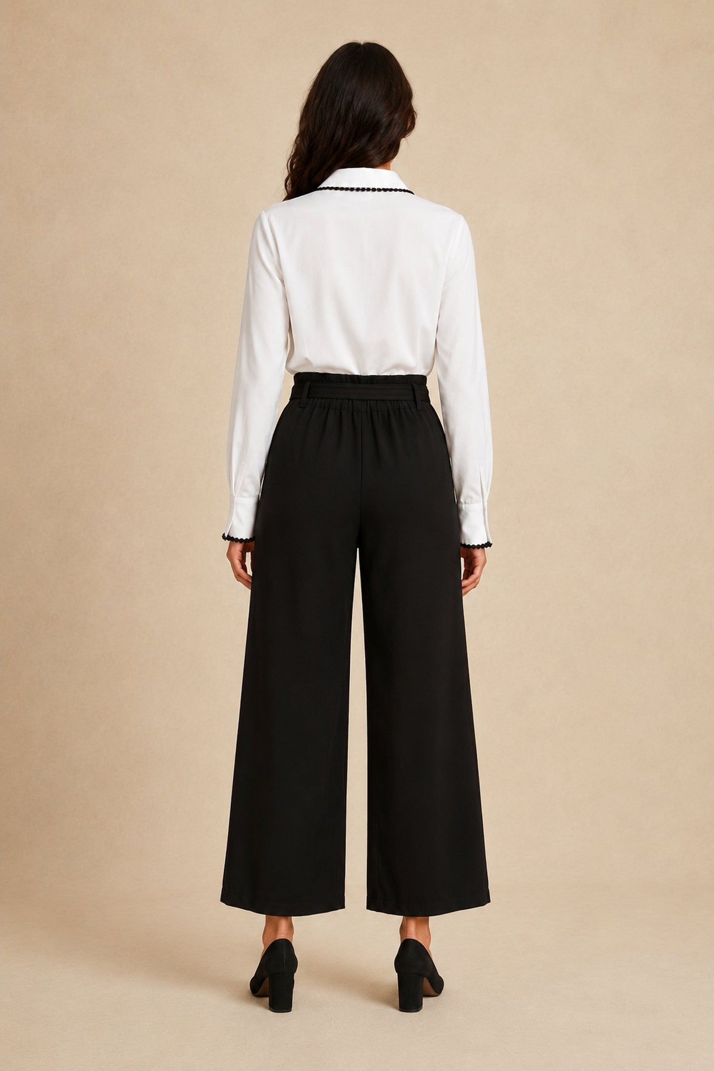 Addison Black Wide-Leg Pants
