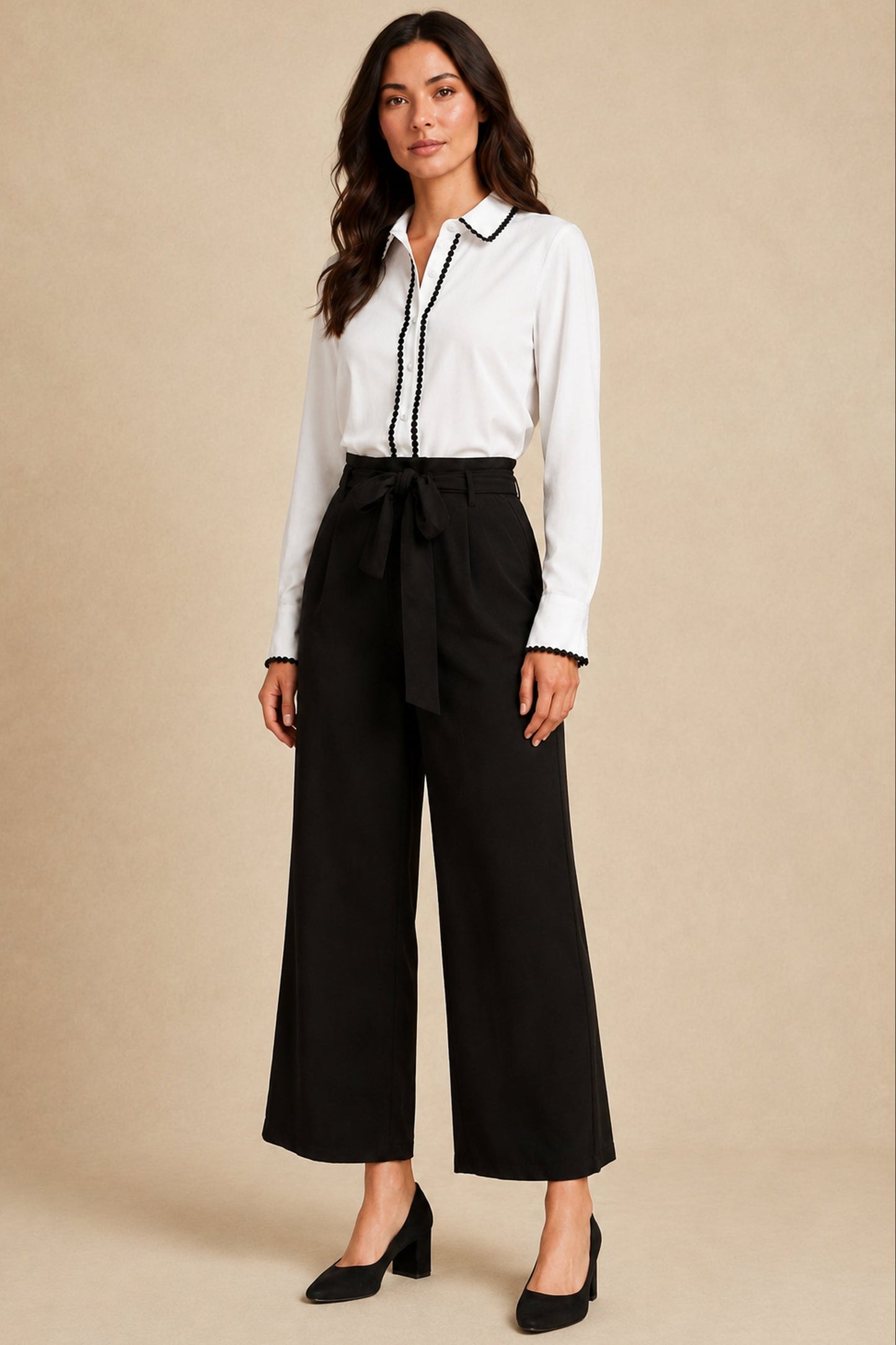 Addison Black Wide-Leg Pants