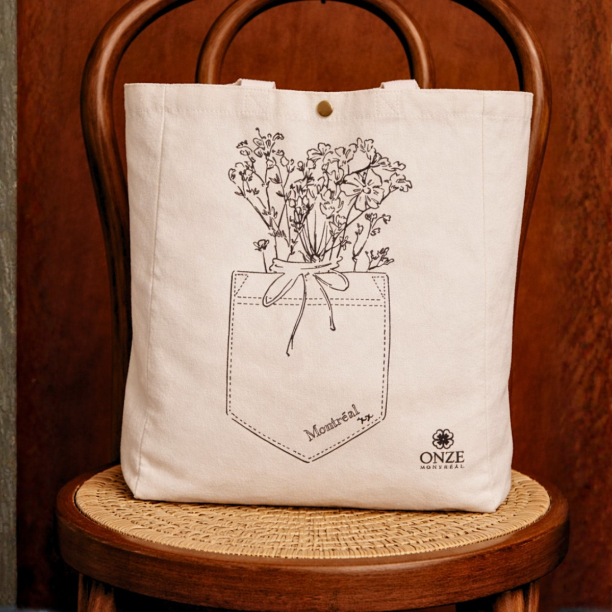 Flowers In My Pocket Tote Bag Montreal