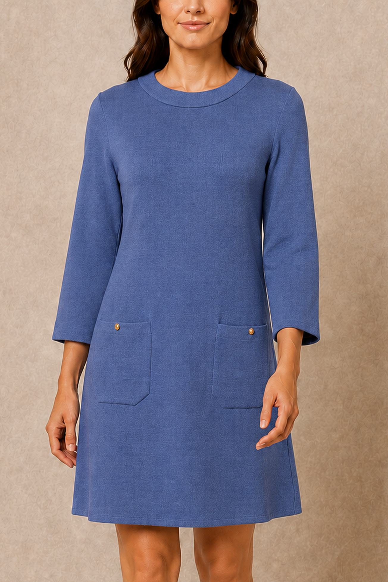 Bessie Blue Knit Pocket Dress