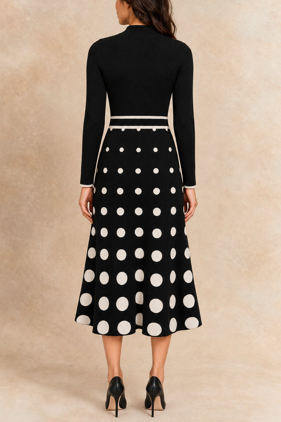 Harriet | Robe en tricot à pois