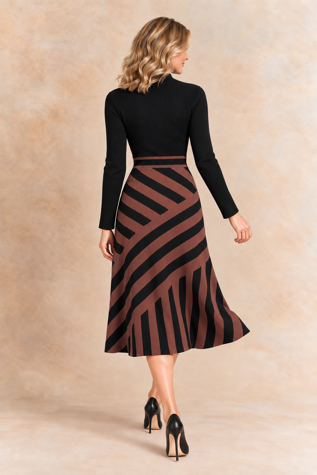 Eugénie | Robe en tricot à motif géométrique