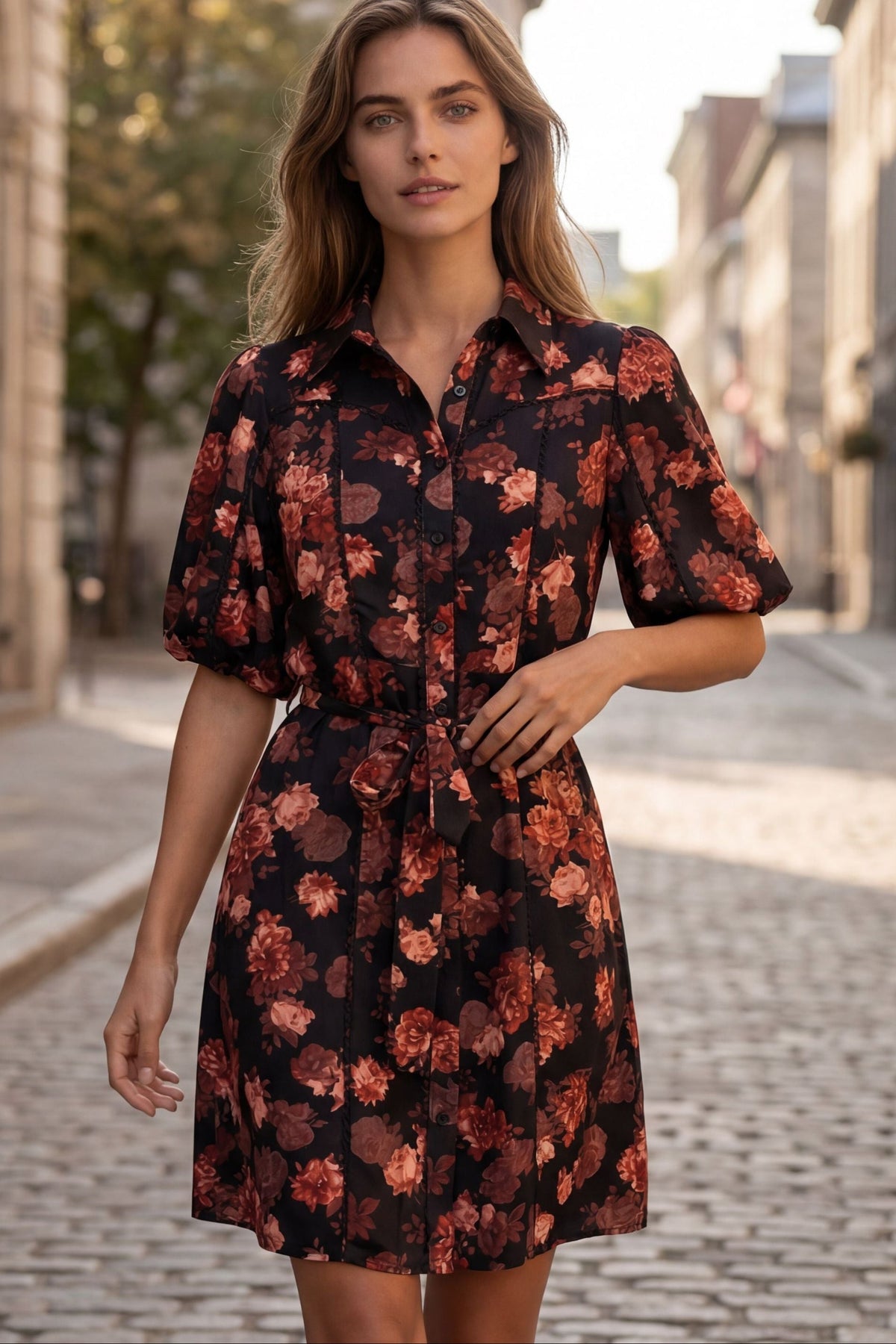 Robe chemise florale Ruby