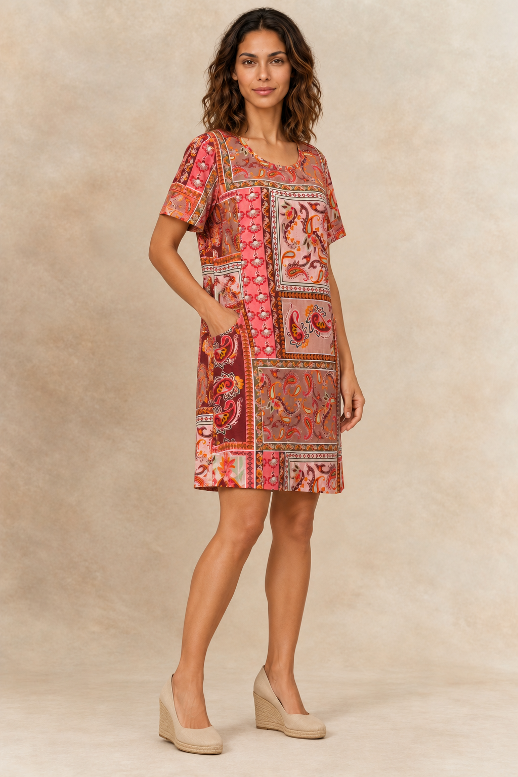 Lucia | Relaxed Patchwork Print Dress