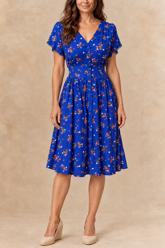 Elsie | Floral Midi Dress
