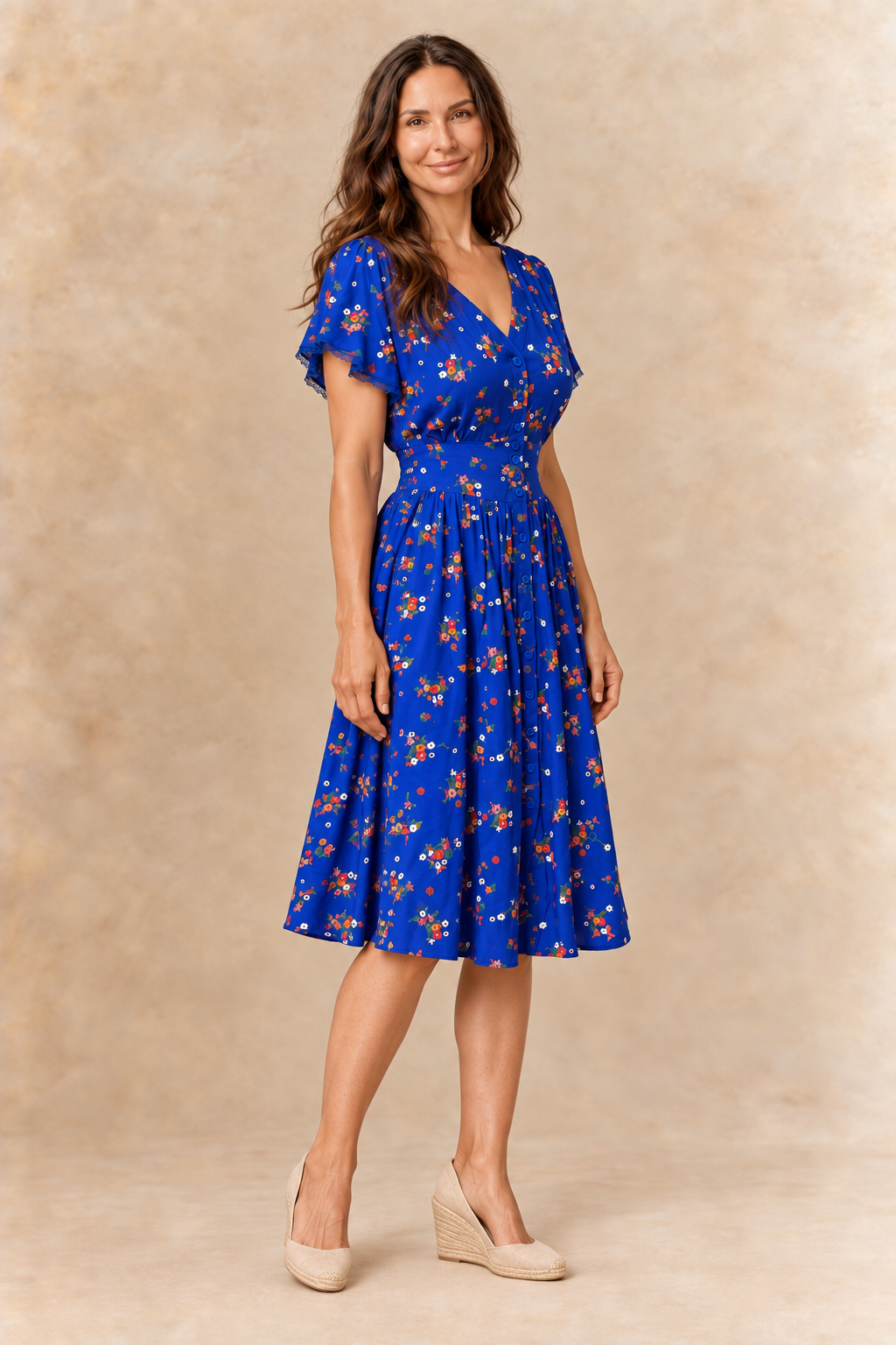 Elsie | Robe midi fleurie