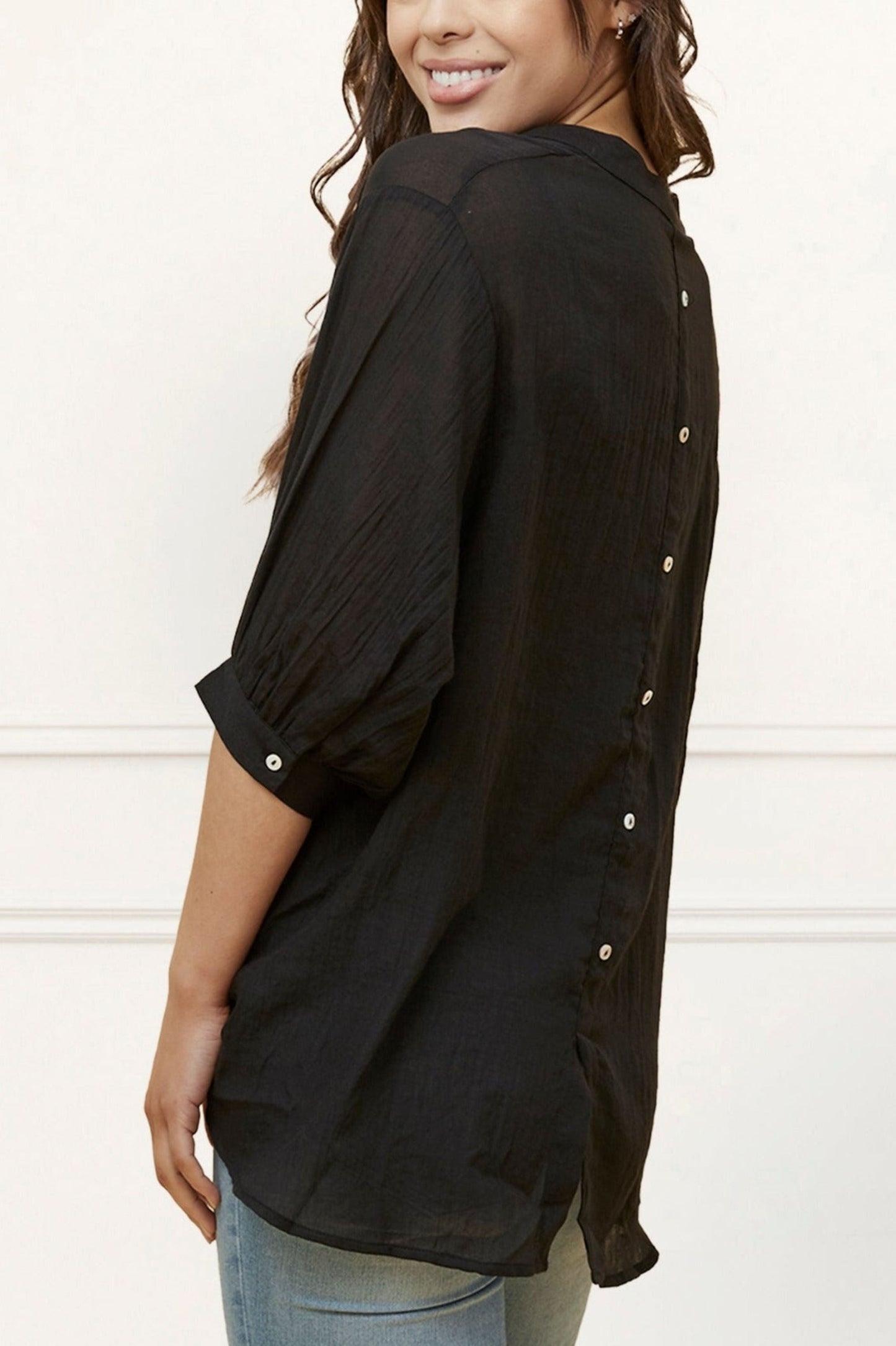 PRE-SALE | Roxanne Oversized Shirt Semi-Sheer Cotton Blend