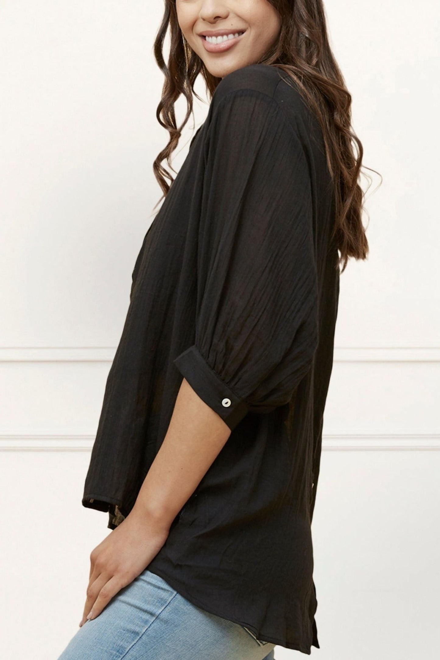 PRE-SALE | Roxanne Oversized Shirt Semi-Sheer Cotton Blend