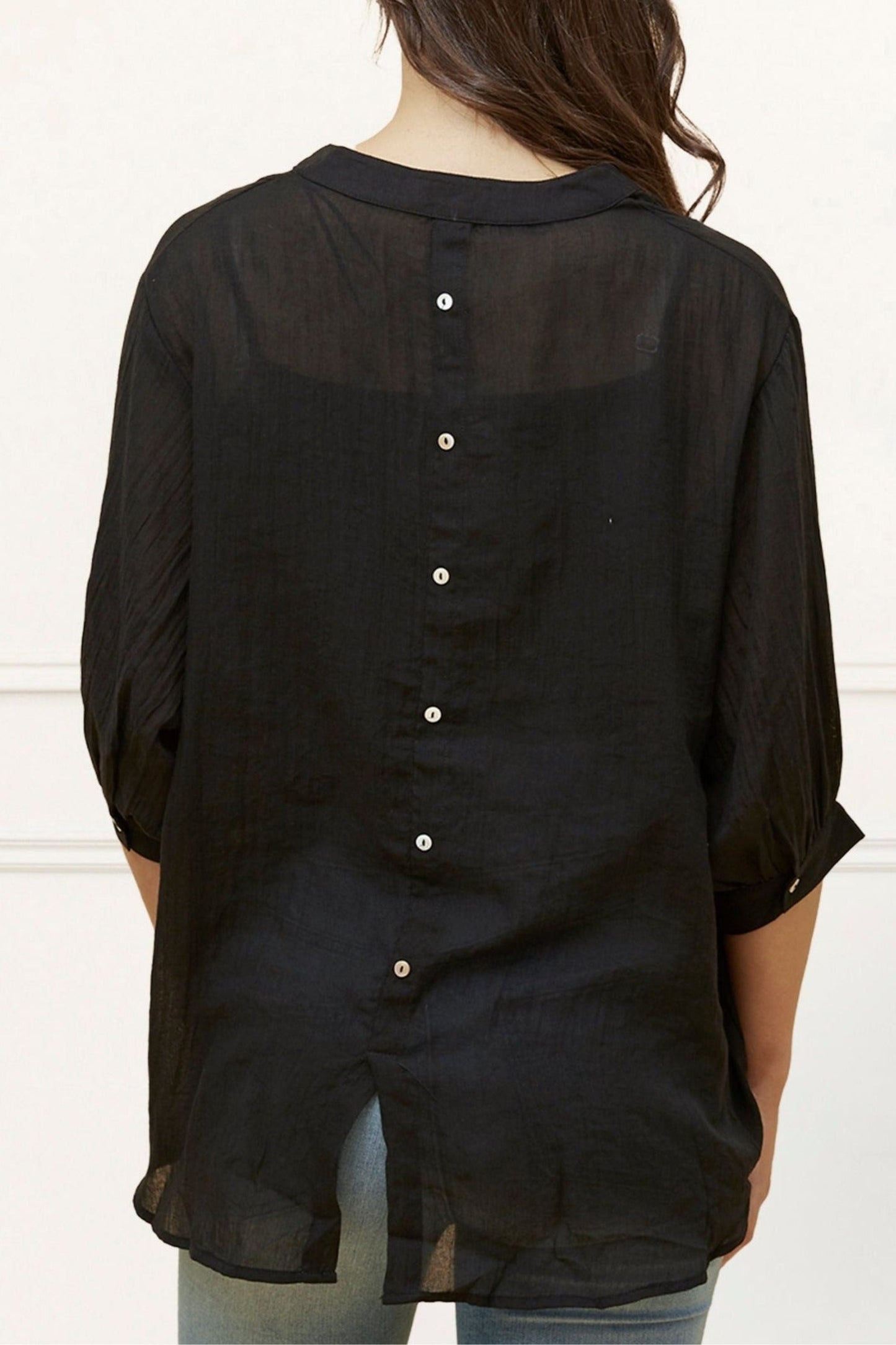 PRE-SALE | Roxanne Oversized Shirt Semi-Sheer Cotton Blend